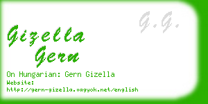 gizella gern business card